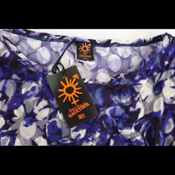 Jean Paul Gaultier Blue and White Floral Dress NWOT - Picture 3 of 5